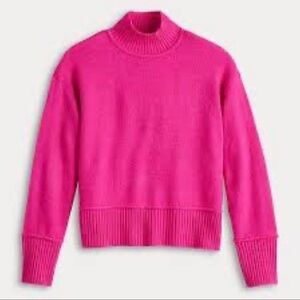 46. New Nine West Women's Hot Pink Mockneck Sweater 1X